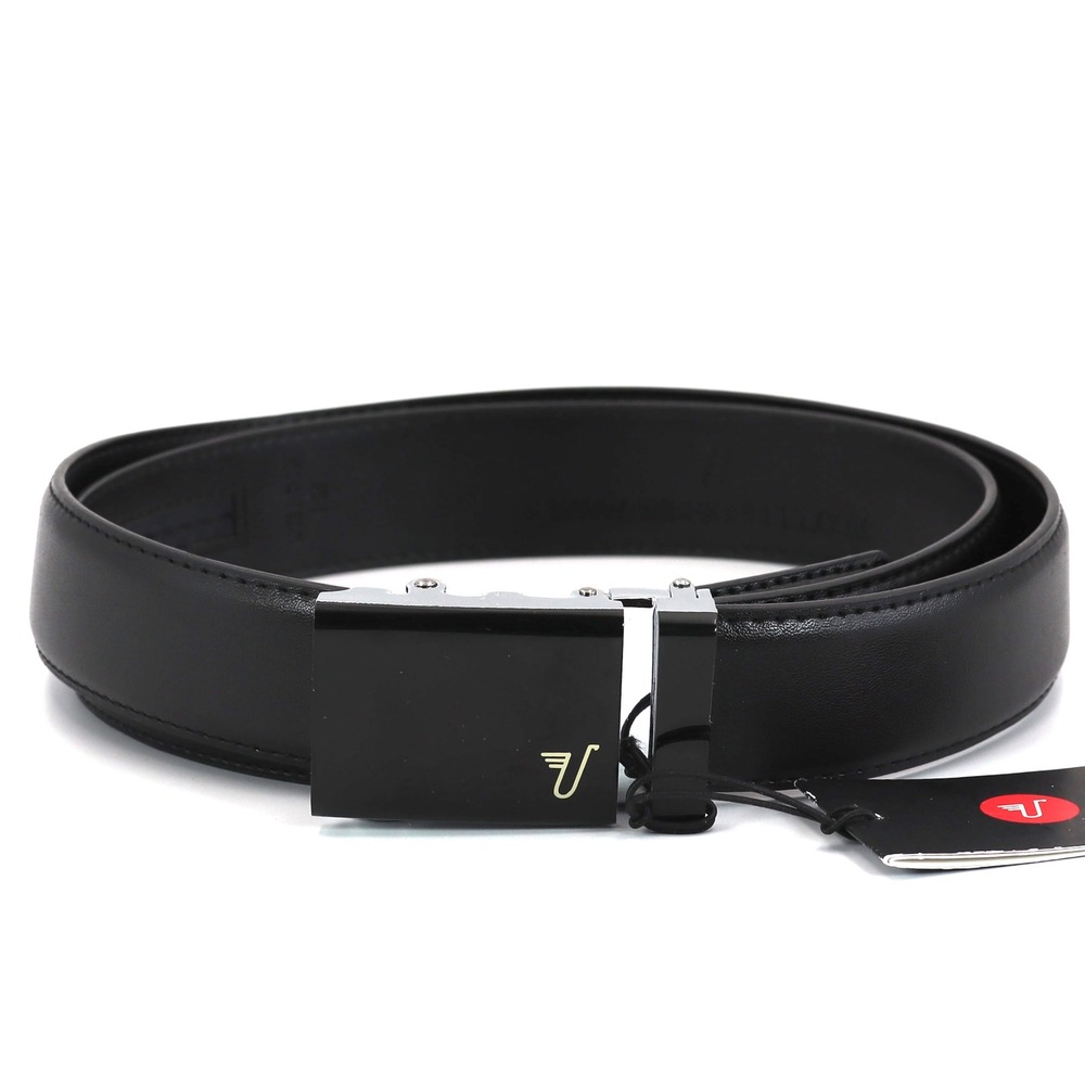 Mission Belt Men XL Black Leather Ratchet Belt Slide Buckle NWT Formal Business